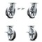 Service Caster 8 Inch Kingpinless V Groove Semi Steel Wheel Caster Swivel Locks 2 Brakes, 2PK SCC-KP30S820-VGR-BSL-2-SLB-2 - alternate 1